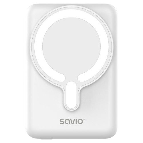 SAVIO POWERBANK 10000 MAH MAGNETYCZNY BIAŁY BA-13. Białe powerbanki Savio. Za 78.99 zł.