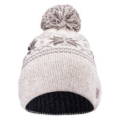 Czapka męska zimowa Hi-Tec Pascal - biała. Białe czapki zimowe Hi-tec, bez wzorów, z materiału. W wyprzedaży za 49.99 zł.