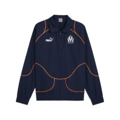 Kurtka dresowa męska PUMA ftblSTATEMENT Olympique Marsylia. Brązowe kurtki Puma, m, bez wzorów, z dresówki, bez kaptura. W wyprzedaży za 424.00 zł.