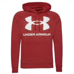 Bluza z kapturem Męska Rival Big Logo. Białe bluzy Under Armour, m, bez wzorów, z kapturem. W wyprzedaży za 232.80 zł.