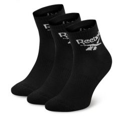 Zestaw 3 par wysokich skarpet unisex Reebok. Czarne skarpety Reebok, bez wzorów. Za 44.99 zł.
