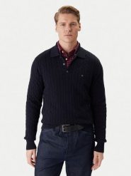 Tommy Hilfiger Sweter Classic MW0MW41955 Granatowy Regular Fit. Niebieskie swetry rozpinane Tommy Hilfiger, m, bez wzorów, z bawełny, bez kołnierzyka, bez ramiączek. Za 649.99 zł.