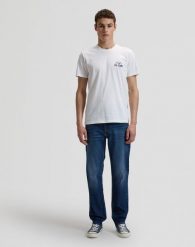 MĘSKA KOSZULKA LEE SMALL LOGO TEE BRIGHT WHITE 112376519. Białe t-shirty Lee, m, bez wzorów, bez kołnierzyka, bez ramiączek. Za 79.99 zł.