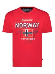 Geographical Norway Koszulka "Juitre" w kolorze czerwonym rozmiar: XXL. Czerwone bezrękawniki Geographical Norway, xxl, bez wzorów, z bawełny, bez kołnierzyka, bez ramiączek. Za 48.28 zł.