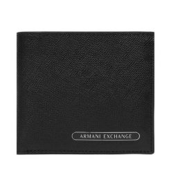 Portfel Armani Exchange. Czarne portfele Armani Exchange, bez wzorów. Za 369.99 zł.