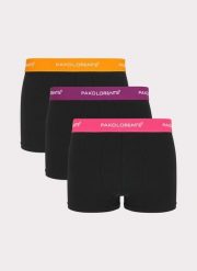 Bokserki męskie P22SF-GX-001-C-0 zestaw 3 szt. Czarne bokserki Pako Lorente, m, bez wzorów, z bawełny. Za 99.99 zł.