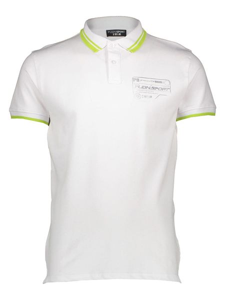 Plein Sport Koszulka polo w kolorze białym rozmiar: S. Białe koszulki polo Plein Sport, bez wzorów, bez ramiączek. Za 77.95 zł.