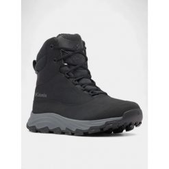 Moonboots Męskie Columbia Expeditionist Protect Omni-Heat. Czarne buty trekkingowe Columbia, na zimę, bez wzorów, bez zapięcia. W wyprzedaży za 594.15 zł.