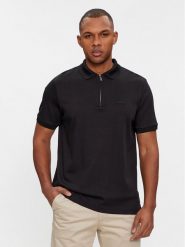 Calvin Klein Polo Smooth Cotton Welt Zip Polo K10K112754 Czarny Regular Fit. Czarne koszulki polo CALVIN KLEIN, l, bez wzorów, z bawełny, bez kołnierzyka, bez ramiączek. Za 309.99 zł.