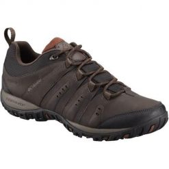 Buty trekkingowe męskie Columbia Woodburn Ii. Brązowe buty turystyczne Columbia, bez wzorów, z materiału, bez zapięcia, trekkingowe. Za 523.00 zł.
