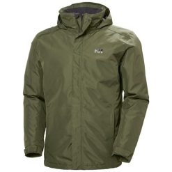 Izolowana, wodoodporna kurtka Helly Hansen Dubliner. Zielone kurtki przeciwdeszczowe Helly Hansen, m, bez wzorów, bez kaptura. W wyprzedaży za 642.00 zł.
