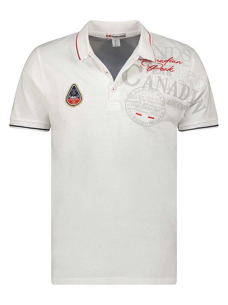 Canadian Peak Koszulka polo "Kadventureak" w kolorze białym rozmiar: 3XL. Białe koszulki polo Canadian Peak, xl, bez wzorów, z bawełny, bez kołnierzyka, bez ramiączek. Za 74.81 zł.