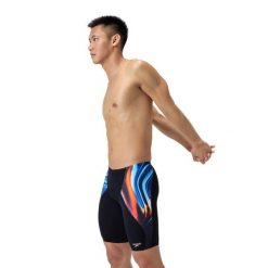 Kąpielówki męskie Speedo Placement Digital V-Cut Jammer. Czarne kąpielówki Speedo, m, bez wzorów. Za 189.99 zł.