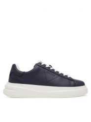 Guess Sneakersy FMJLBA LEA12 Granatowy. Niebieskie buty sportowe casual Guess, z aplikacjami, ze skóry, bez zapięcia. Za 479.99 zł.