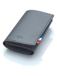 APOCOPE Skórzany portfel w kolorze szarym - 9 x 6 x 1 cm rozmiar: onesize. Szare portfele APOCOPE, bez wzorów, z materiału. Za 123.82 zł.