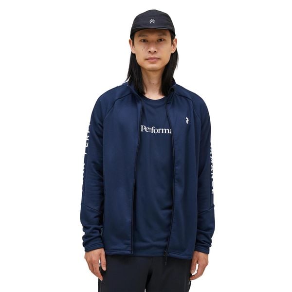 Bluza Peak Performance męska Rider Zip Jacket granatowa - L. Niebieskie bluzy Peak Performance, l, bez wzorów, bez kaptura. W wyprzedaży za 599.00 zł.