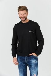 ARMANI EXCHANGE Czarny męski sweter Jumpers, Rozmiar S. Czarne swetry nierozpinane Armani Exchange, l, bez wzorów, bez kołnierzyka, bez ramiączek. W wyprzedaży za 356.99 zł.