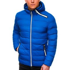 Ombre Kurtka męska zimowa pikowana C451 - niebieska S. Niebieskie kurtki Ombre, na zimę, m, bez wzorów, bez kaptura. Za 269.99 zł.