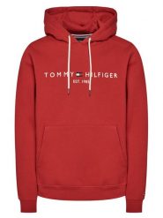 Tommy Hilfiger Bluza Logo Hoody MW0MW11599 Czerwony Regular Fit. Czerwone bluzy Tommy Hilfiger, m, bez wzorów, z syntetyku, bez kaptura. Za 549.99 zł.