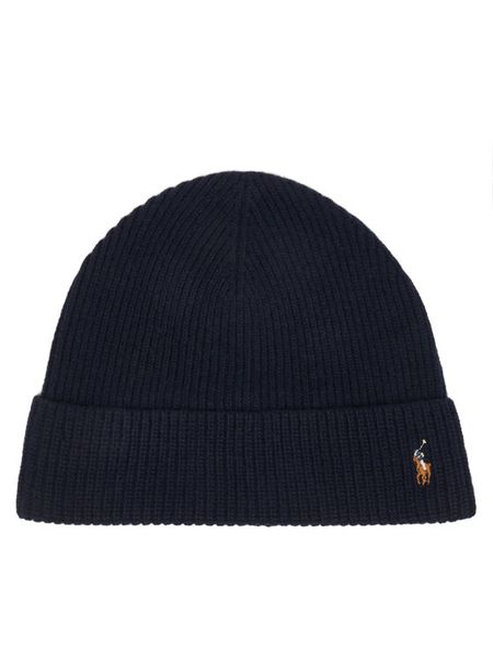 Polo Ralph Lauren Czapka 449959337005 Granatowy. Niebieskie czapki zimowe Polo Ralph Lauren, bez wzorów, z wełny. Za 419.99 zł.