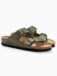 BACKSUN Klapki "Bali" w kolorze khaki rozmiar: 42. Brązowe klapki Backsun. Za 189.29 zł.