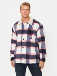 Tommy Jeans Kurtka przejściowa Sherpa DM0DM19652 Granatowy Regular Fit. Niebieskie kurtki Tommy Jeans, l, bez wzorów, z jeansu, bez kaptura. Za 379.99 zł.