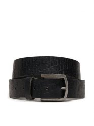 Jack&Jones Pasek Męski Monogram 12242937 Czarny. Czarne paski Jack&Jones, bez wzorów, ze skóry. Za 209.99 zł.