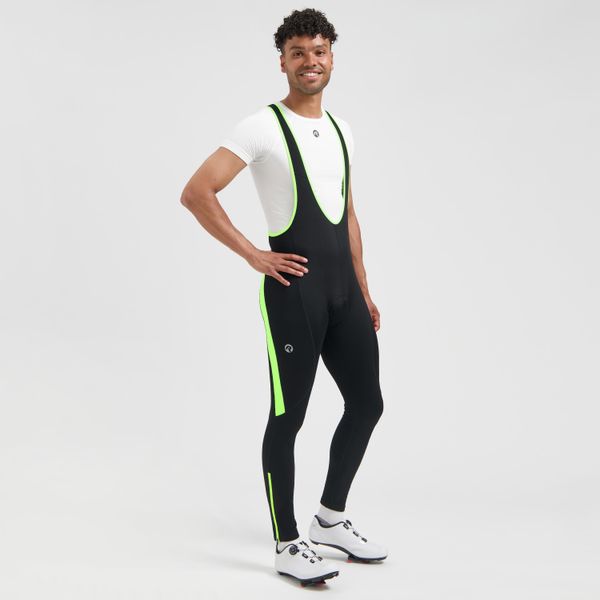 Spodnie rowerowe męskie Rogelli Core Colored na szelkach. Czarne spodenki rowerowe Rogelli, l, bez wzorów, z elastanu, na fitness i siłownię. Za 324.00 zł.