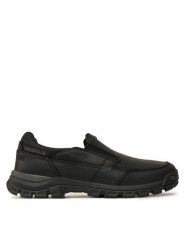 CATerpillar Półbuty Threshold Slip On P726052 Czarny. Czarne eleganckie półbuty CATerpillar, bez wzorów, ze skóry, bez obcasa, bez zapięcia. Za 529.99 zł.