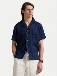 Polo Ralph Lauren Koszula 710966421001 Granatowy Classic Fit. Niebieskie koszule Polo Ralph Lauren, l, bez wzorów, ze lnu, bez kołnierzyka, bez ramiączek. Za 529.99 zł.