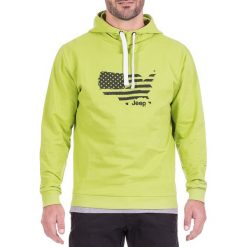 Bluza w kolorze limonkowym. Bluzy z kapturem marki Jeep, m, z kapturem. W wyprzedaży za 119.95 zł.