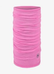 Chusta wielofunkcyjna Buff Lightweight Merino Wool - solid fluor fuchsia. Czerwone szaliki Buff, bez wzorów, z materiału. Za 120.99 zł.