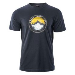 Koszulka męska Hi-Tec Zergo - granatowa, Rozmiar L. T-shirty Hi-tec, l, bez wzorów, z bawełny, bez kołnierzyka, bez ramiączek. Za 49.99 zł.