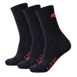 Skarpety Merino Classic Cut - zestaw 3 par. Czarne skarpety FJORK MERINO, bez wzorów, z elastanu. W wyprzedaży za 199.00 zł.