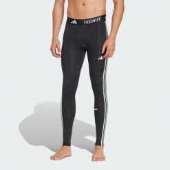 Legginsy TECHFIT Compression Training 3-Stripes Long. Czarne legginsy długie sportowe Adidas, m, bez wzorów, z materiału, techfit (adidas). Za 229.00 zł.