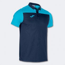 Koszulka polo do tenisa męska Joma Hobby II. Niebieskie koszulki polo Joma, m, bez wzorów, bez kołnierzyka, bez ramiączek. W wyprzedaży za 132.00 zł.