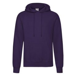 Męska Klasyczna Bluza Z Kapturem. Fioletowe bluzy Fruit of the Loom, m, bez wzorów, z kapturem. Za 80.99 zł.