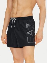 EA7 Emporio Armani Szorty kąpielowe 7M000550 AF14497 MC026 Czarny Regular Fit. Czarne kąpielówki EA7 Emporio Armani, m, bez wzorów, z syntetyku. Za 139.99 zł.