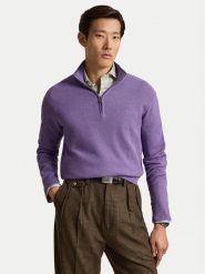 Polo Ralph Lauren Sweter 710B18060014 Fioletowy Regular Fit. Fioletowe swetry rozpinane Polo Ralph Lauren, m, bez wzorów, z bawełny, bez kołnierzyka, bez ramiączek. Za 949.99 zł.