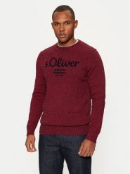 S.Oliver Sweter 2152697 Czerwony Regular Fit. Czerwone swetry rozpinane S.Oliver, m, bez wzorów, z bawełny, bez kołnierzyka, bez ramiączek. Za 149.99 zł.