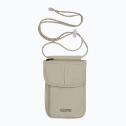Saszetka American Tourister Rfid Security Neck. Brązowe torby na ramię American Tourister, bez wzorów, z materiału, bez dodatków. Za 39.99 zł.