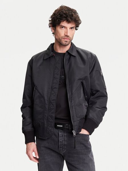 HUGO Kurtka bomber Balamo2531 50541604 Czarny Regular Fit. Czarne kurtki Hugo, m, bez wzorów, z syntetyku, bez kaptura. Za 999.99 zł.