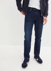 Jeansy ze stretchem, regular fit, straight. Niebieskie jeansy bonprix, m. Za 149.99 zł.