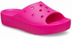 Klapki Dla Dorosłych Crocs Classic Platform Slide. Czerwone klapki Crocs, z materiału. Za 139.99 zł.