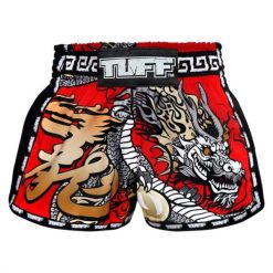 Spodenki treningowe TUFF Red Chinese Dragon. Czarne krótkie spodenki sportowe TUFF, bez wzorów. Za 199.00 zł.