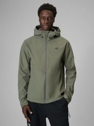 4F Kurtka softshell wiatroodporna membrana 5000 męska - khaki M. Brązowe kurtki softshell 4F, m, bez wzorów, z softshellu, bez kaptura. Za 299.99 zł.