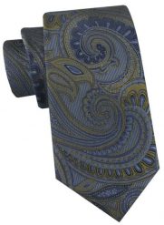 Krawat Męski - Angelo di Monti - Duży Wzór, Odcienie Niebieskiego. Niebieskie krawaty i muchy Angelo di Monti, bez wzorów, z tkaniny. Za 45.00 zł.