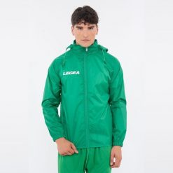 Męska Kurtka Przeciwdeszczowa Bieganie Cechy Kluczowe Zielona. Zielone kurtki Legea, m, bez wzorów. W wyprzedaży za 56.00 zł.