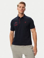 Beverly Hills Polo Club Polo P-SS26M-P2770 Granatowy Regular Fit. Niebieskie koszulki polo Beverly Hills Polo Club, m, bez wzorów, z bawełny, bez kołnierzyka, bez ramiączek. Za 299.99 zł.