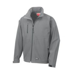 Oddychająca, Wiatroodporna Kurtka Męska Z 2 Warstwami Podstawy Softshell. Czarne kurtki RESULT, l, bez wzorów, z softshellu, bez kaptura. Za 150.99 zł.